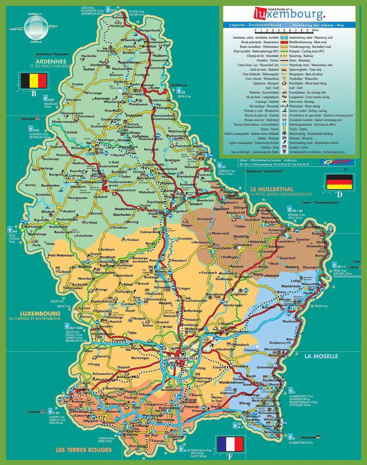 ルクセンブルクの名所地図