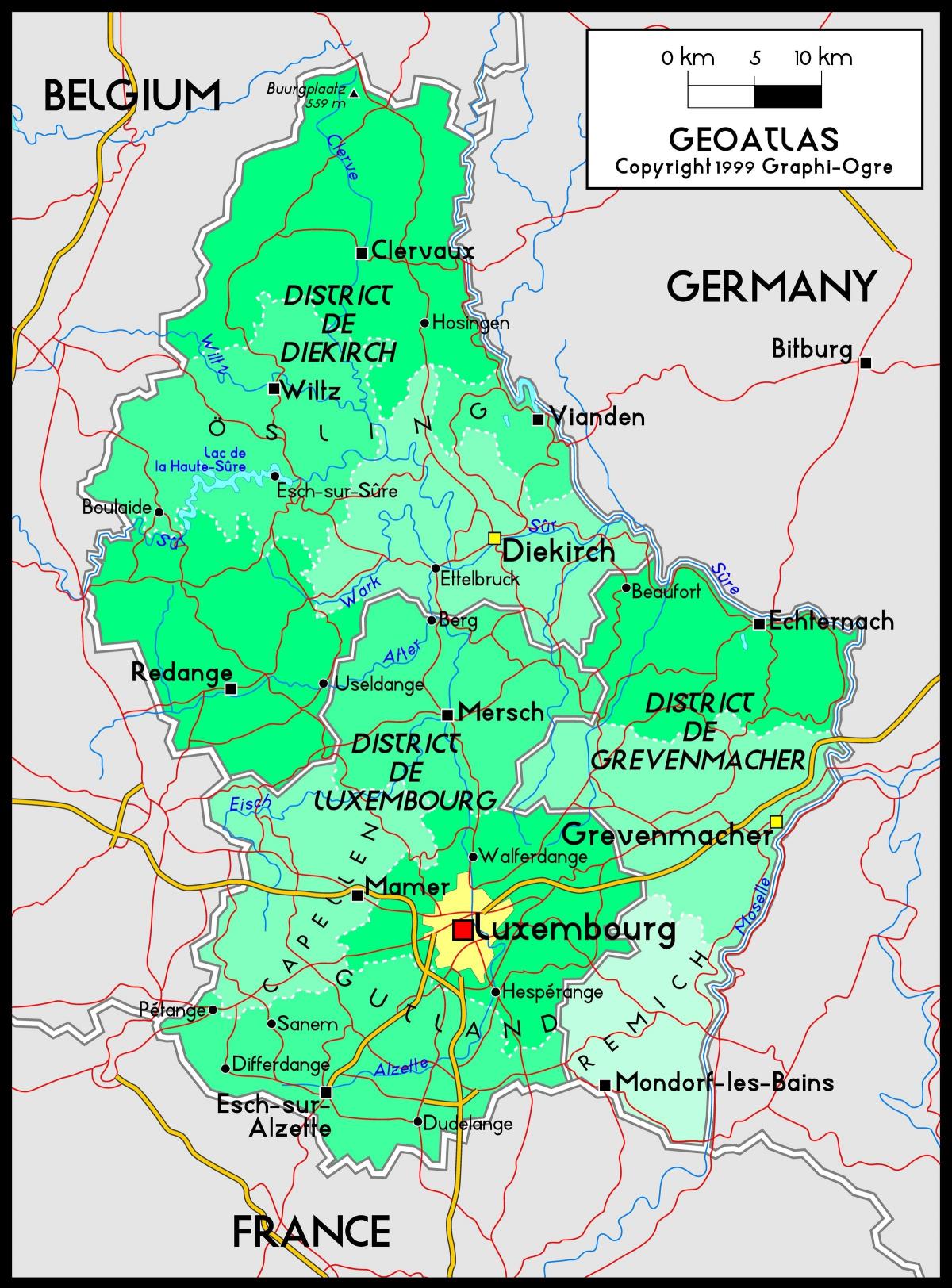 ルクセンブルク地図の位置