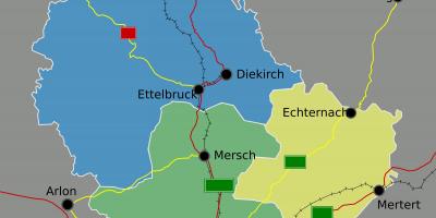 地図のルクセンブルク政治
