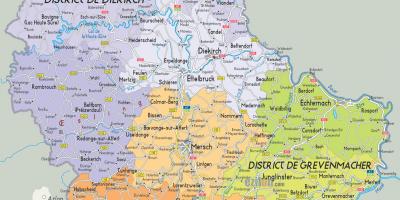 ルクセンブルグ国-地図
