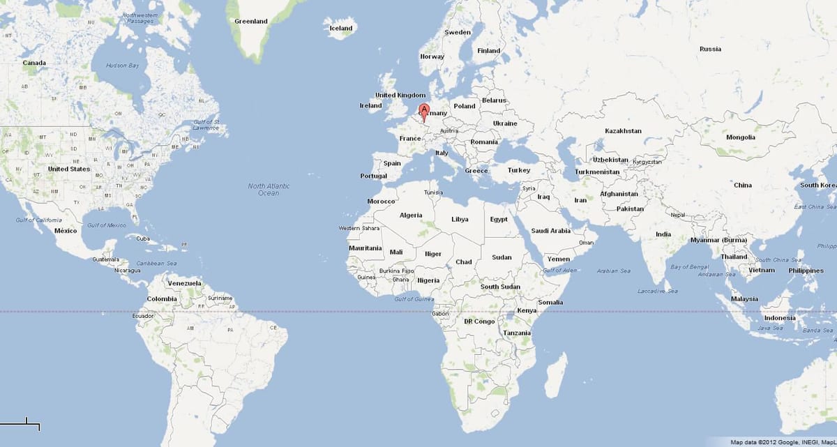 ルクセンブルクの場所が世界の地図