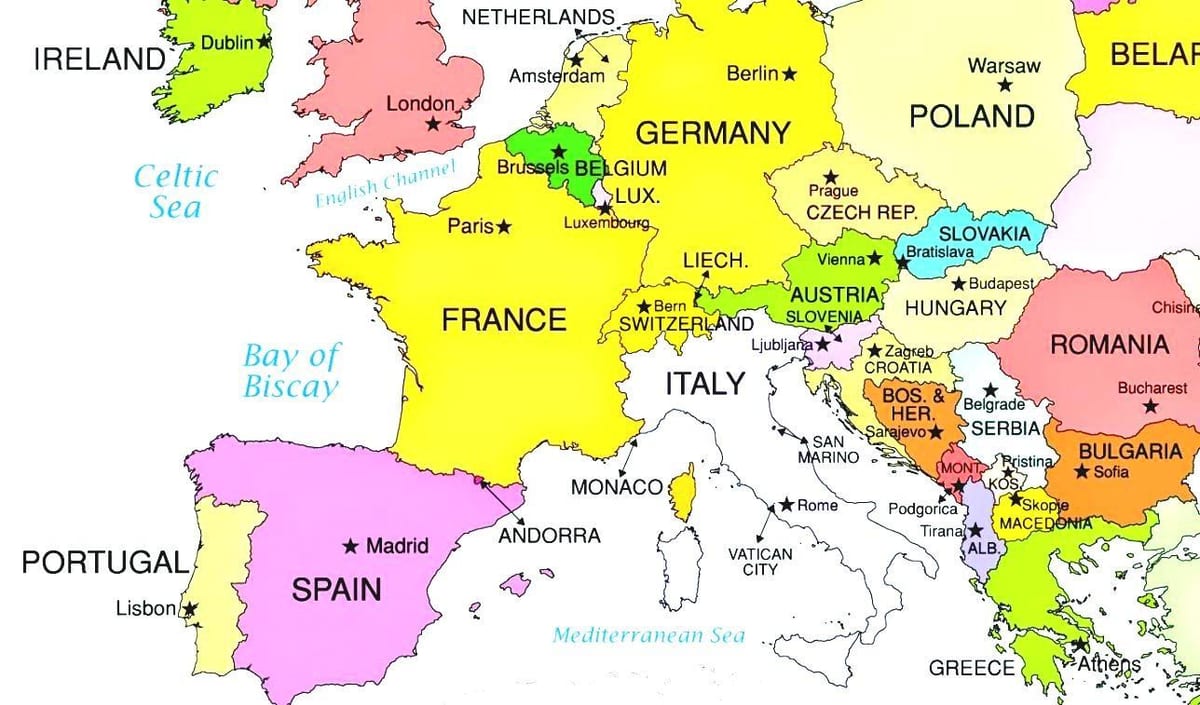 欧州地図を示すルクセンブルク