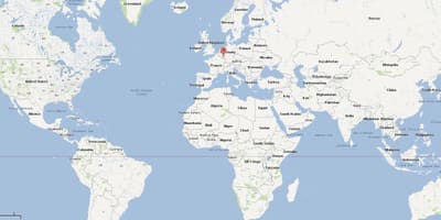 ルクセンブルクの場所が世界の地図