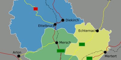 地図のルクセンブルク政治