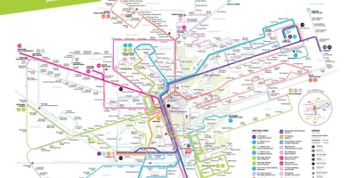 地図のルクセンブルク公共交通機関